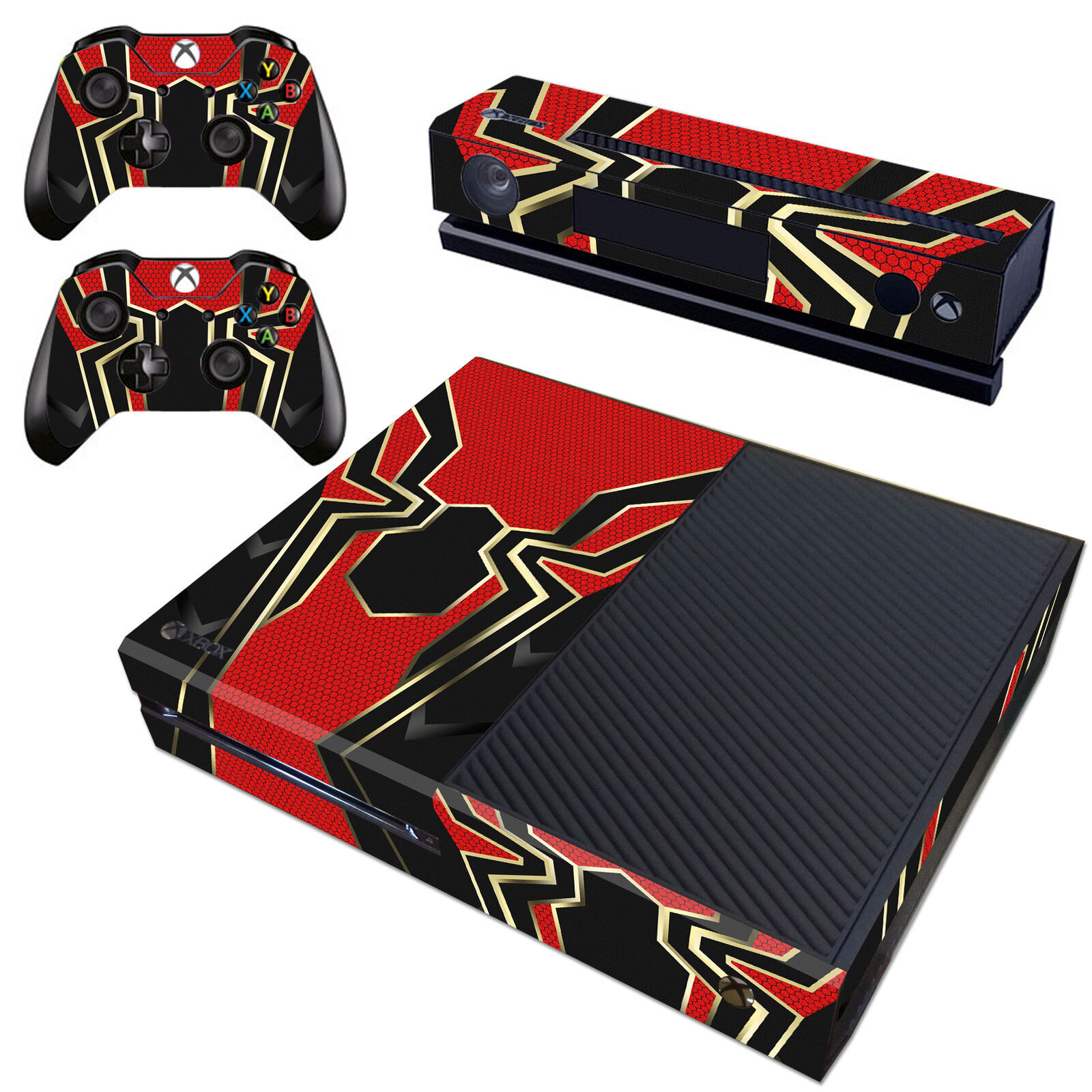 Regular Xbox One Console Vinyl Decals Stickers Skin Spiderman Game