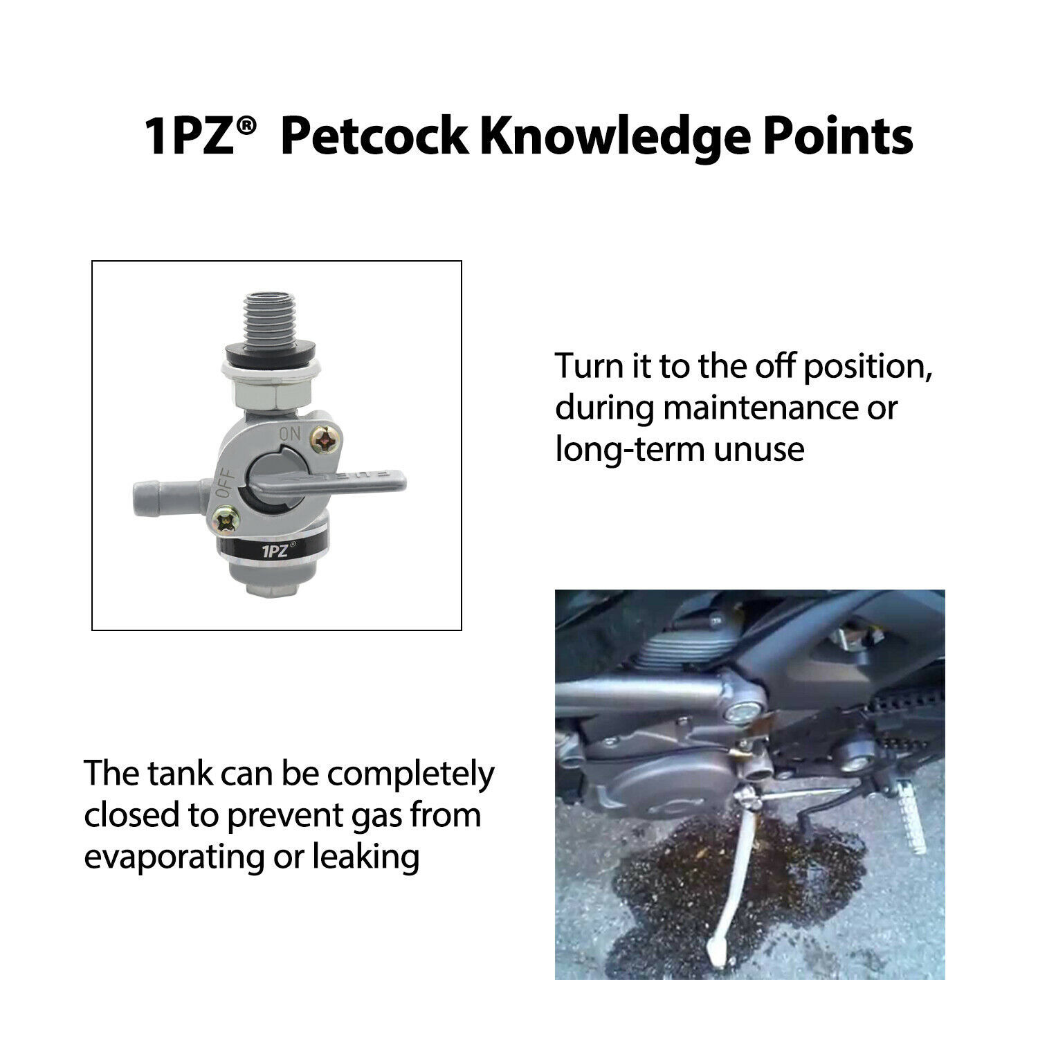 Fuel Valve Petcock Assembly For ETQ TG2500 TG3000 TG5000 Gasoline