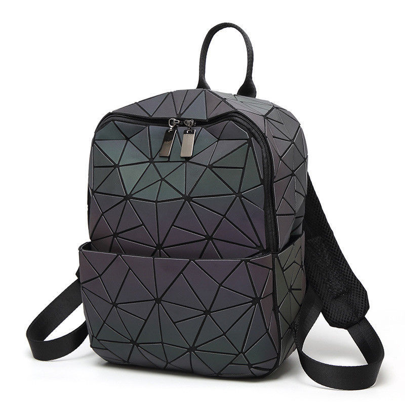 DIOMO® Women Backpack Luminous Shining Geometric Triangle Small Daypack ...