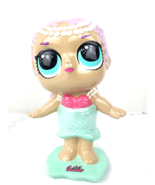 LOL Surprise Mermaid 8&quot; Ceramic Merbaby Coin Piggy Bank Doll Stopper Base - $8.90