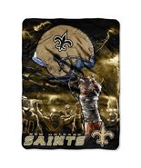 NFL New Orleans Saints 60-Inch-by-80-Inch Plush Rachel Blanket, Sky Helm... - $49.50