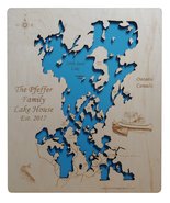 Little Sand Lake, ON - Laser Cut Wood Map - $86.50+