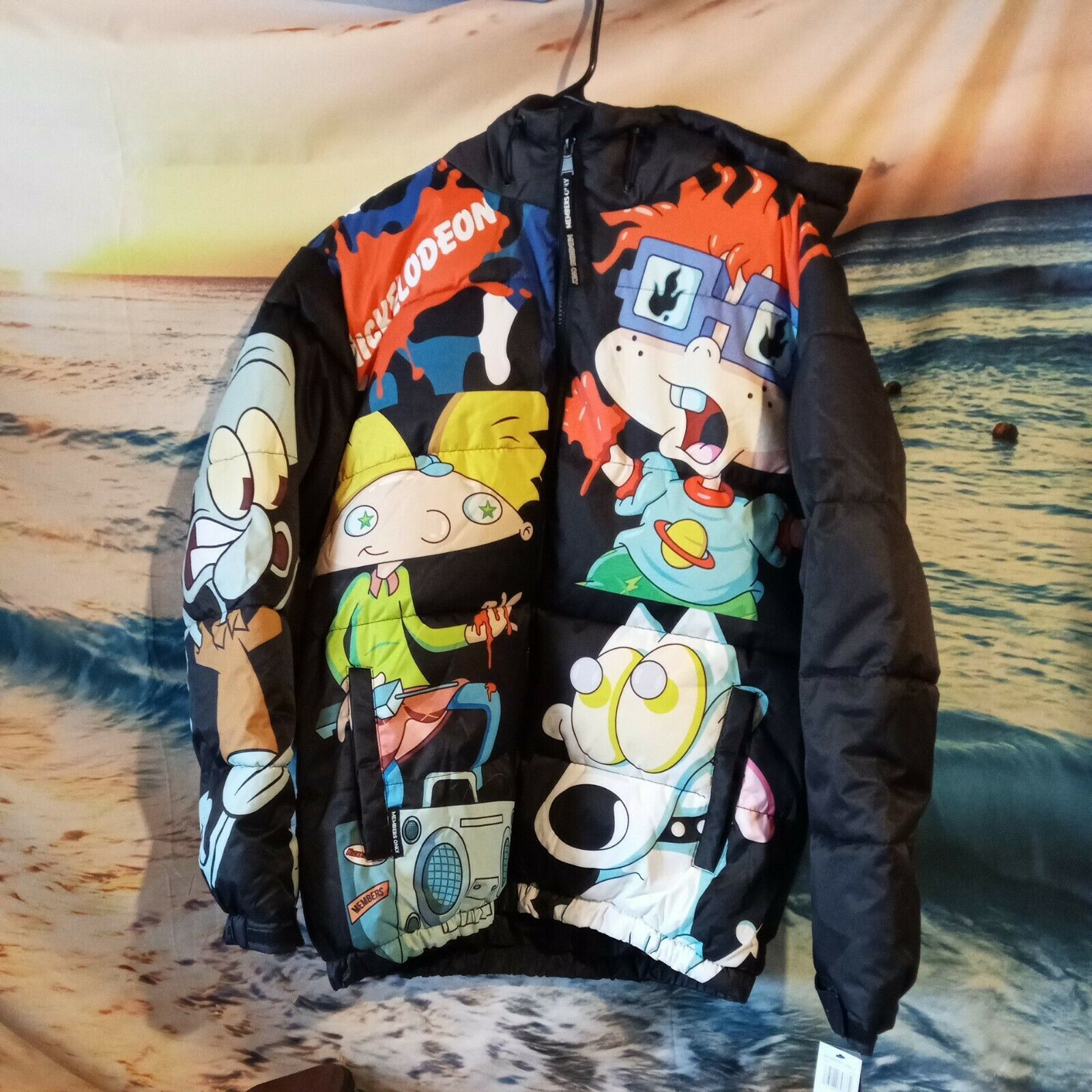 Men’s Size S Members Only Nickelodeon Puffer Jacket RugRats,CHUCKIE ...