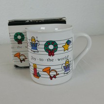 Hallmark Christmas Coffee Mug Joy to the World Rejoice Angels 1984 Origi... - $9.75