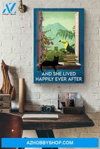 Parrot Cats And Books She Lived Happily Ever After Canvas And Poster - $49.99