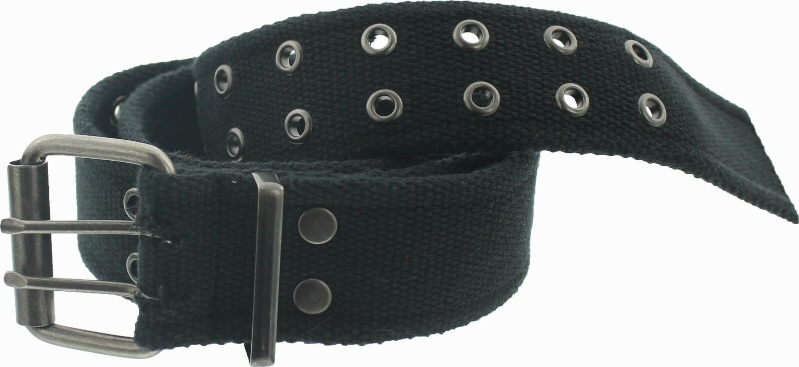 Military Double Prong Canvas Belt, Heavy Duty Army Pistol Grommet Two
