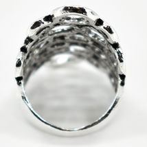 Bohemian Inspired Silver Tone Geometric Connected Washer Circles Statement Ring image 3