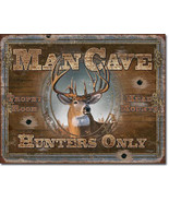 Man Cave Hunters Only Deer Season Buck Hunting Shooting Metal Sign - $20.95