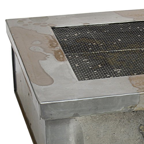 Stonebriar Industrial Galvanized Metal Storage Box with Hinged Lid and ...