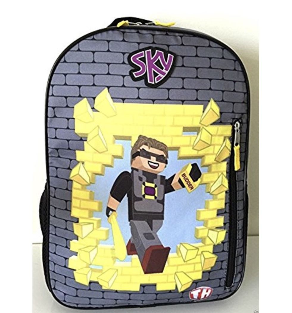 Primary image for Sky Tube Heroes Backpack 16" Large Full Size School Travel Minecraft Budder
