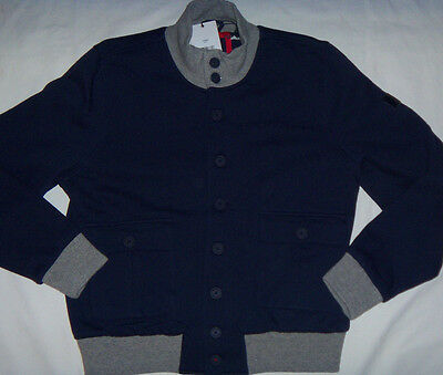 Primary image for New Mens Sperry Topsider Peacoat Button Front Jacket Size L Navy/Grey MSRP $180