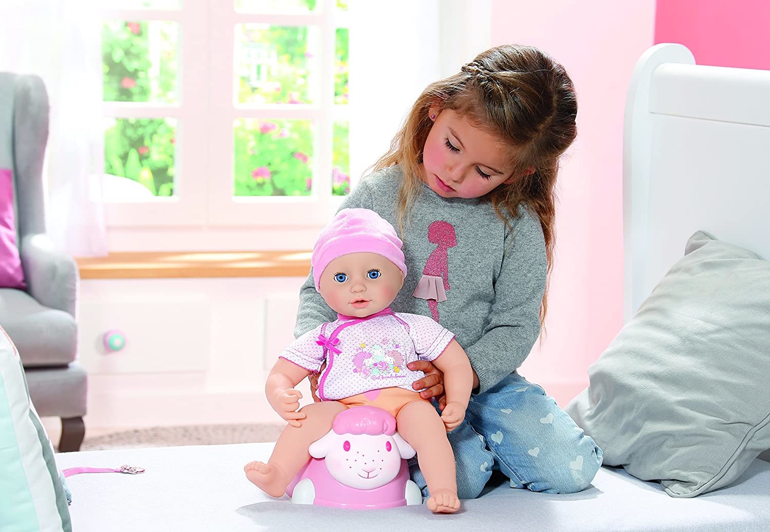 LIFELIKE FUNCTIONS INTERACTIVE DOLL BABY ANNABELL 18'' 46 CM ZAPF ...