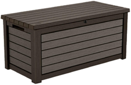 165 Gallon Weather Resistant Resin Deck Storage Container Box Outdoor Pa... - $213.94
