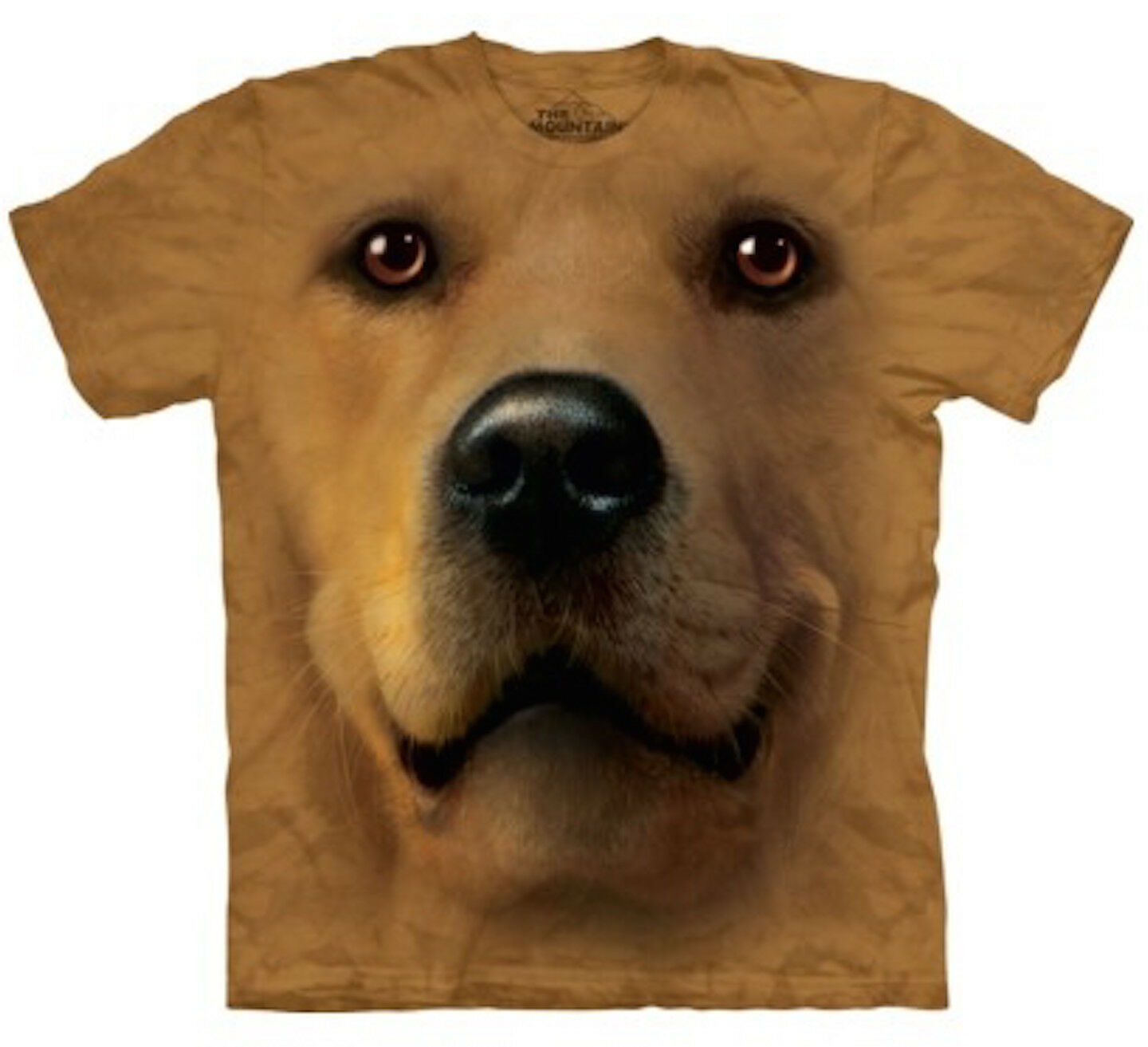 The Mountain Dog Golden Retriever Big Face Puppy Dogs Orange Cotton Shirt S-3X