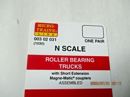 Micro-Trains Stock # 00302031 (1030) Roller Bearing Trucks Short Extension (N) image 4