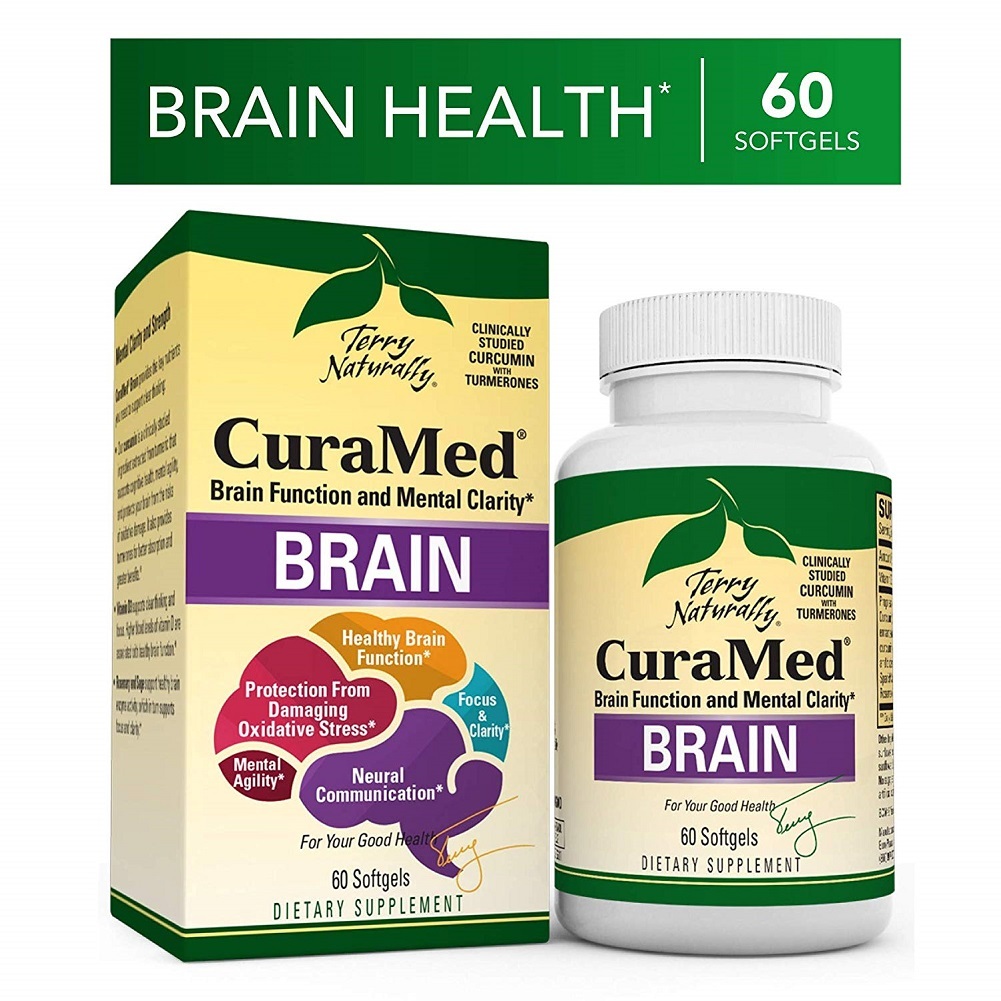 Terry Naturally Curamed Brain - 60 Softgels Supports Brain Health Mental Clarity
