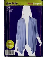 Uncut Size XXS XS S M L XL Easy Cardi Wrap Drape Simplicity 1961 Pattern... - $6.99