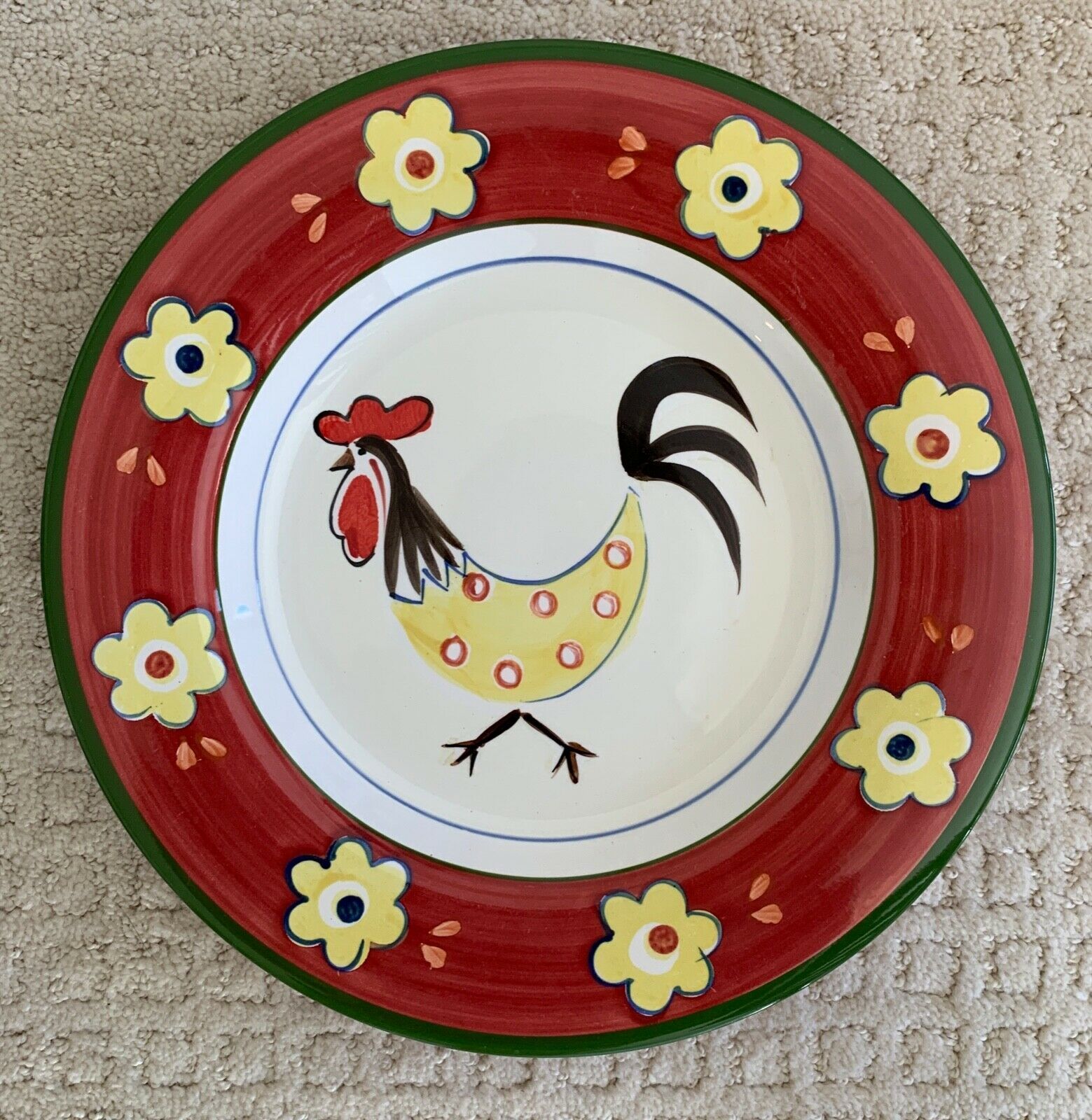 7 Tabletops Gallery Daisy Rooster Multicolored 11