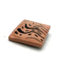 UNIQUE BROOCH Pin For Women, Handmade Small Square Shape Ceramic Broach Pin - $36.14