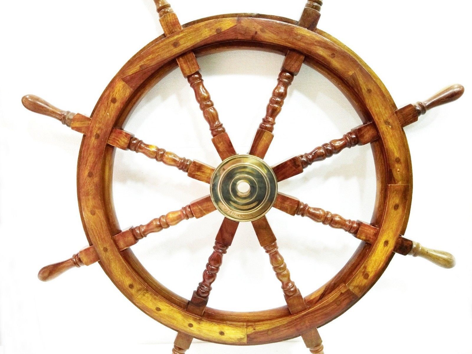 Boat Ships Captains VINTAGE Ship Wheel 36" Wooden Decorative Wall