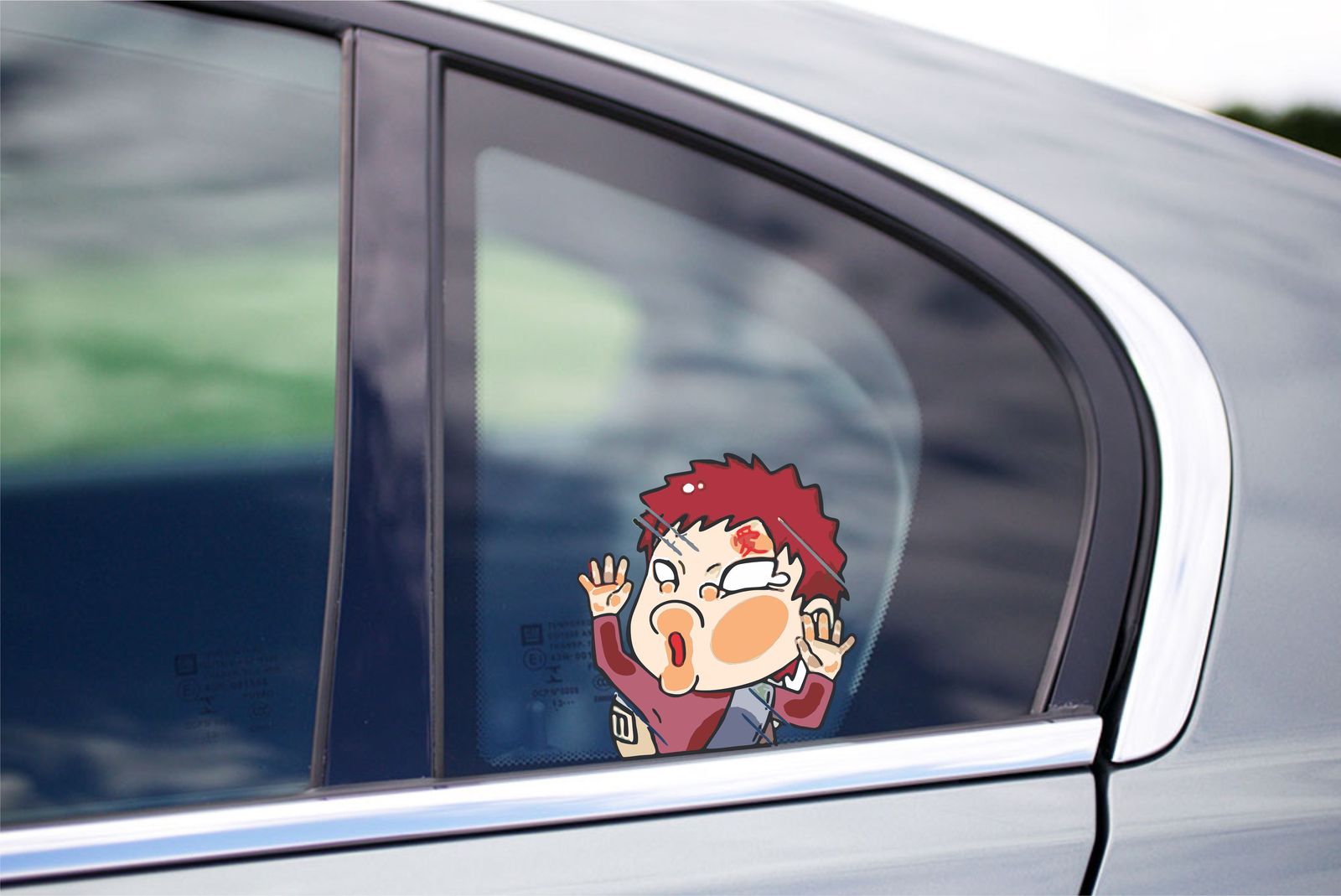 Gaara Peeking Car Window Laptop Bumper Vinyl Decal Sticker Anime JDM Naruto