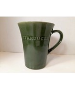 Starbucks Green Coffee Tea Mug Raised Lettering Oversize Green 21 oz. 2011 - $14.24