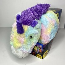 Pillow Pets Glow Pets Sparkling Unicorn 18” Magical Pets That Light Up J... - $29.69