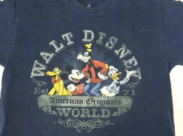 Walt Disney World T-Shirt  Mickey Donald Goofy Pluto American Originals Sz Med - $12.62