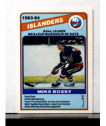 1984 O-Pee-Chee Mike Bossy Card #362 Scoring Goal Leaders NY Islanders - $4.90
