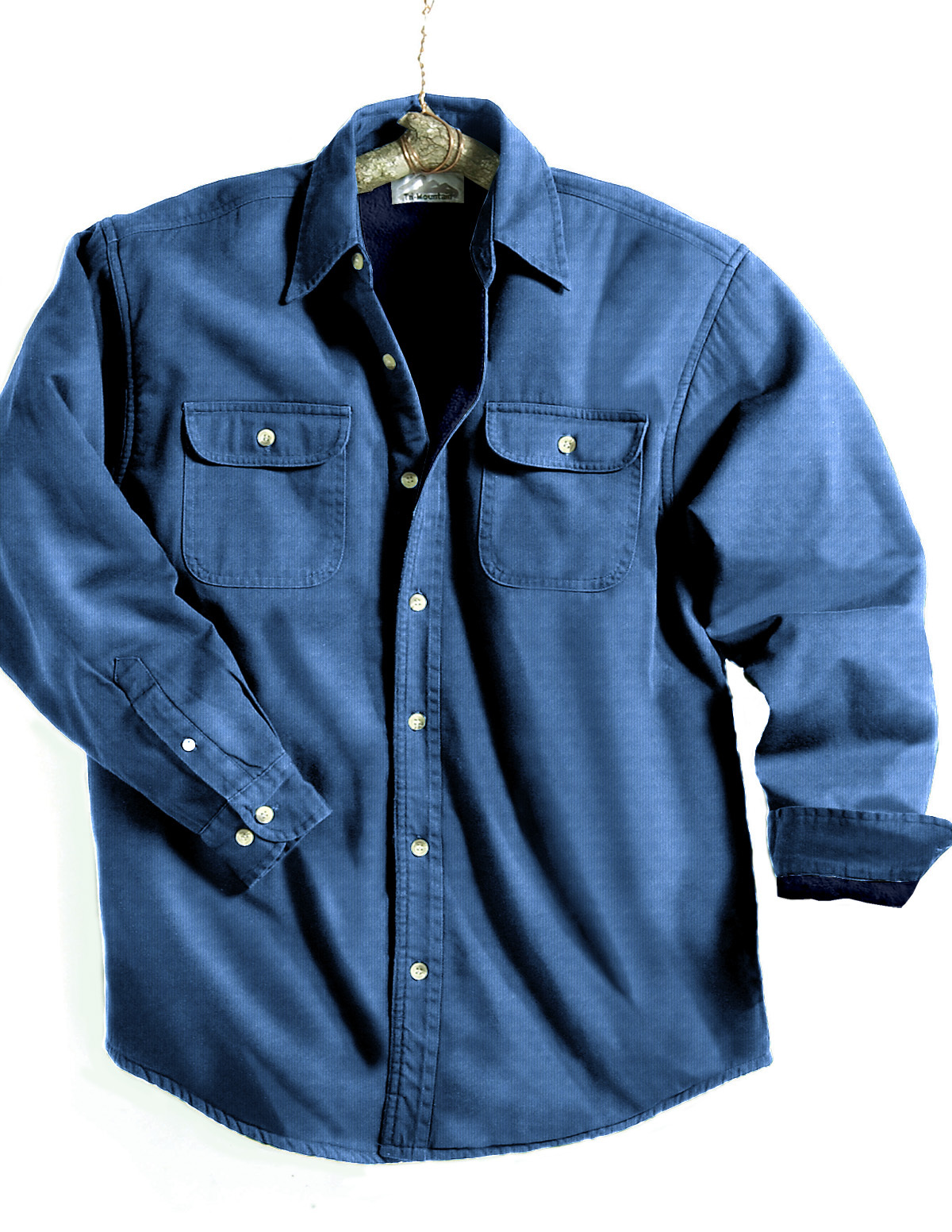 Image of Tri-Mountain Tahoe 869 Denim shirt jacket - Medium Indigo / Navy