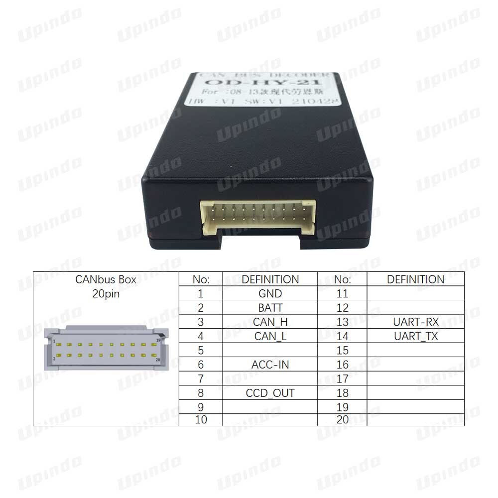 CAN Bus Box Decoder Adapter for Genesis 2008-2013 Car Android Head Unit ...