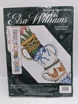 Elsa Williams Counted Cross Stitch Kit Stack of Mugs "Mug Shot" 02099 6"x28" NOS - $22.49