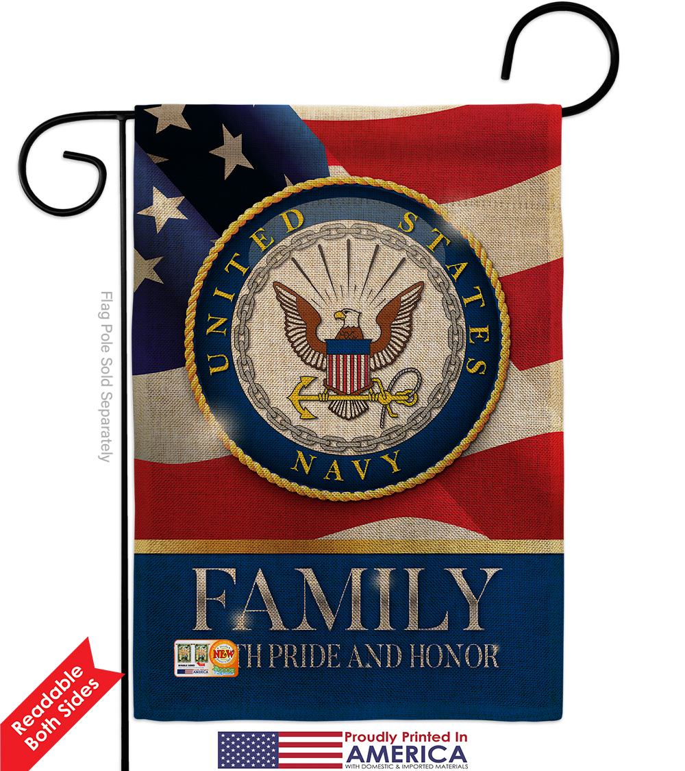 US Navy Family Honor Burlap - Impressions Decorative USA Applique ...