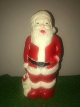 Vintage Union 13&quot; Santa with Bag Of Toys Lighted Blow Mold Table/Yard De... - $49.49