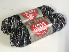 Red Heart Casual Cot&#39;n Blend Yarn 2 Skeins  Color #3339 Majestic - $12.00