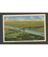 1915-1930 Linen Postcard The Port Arthur Bridge (over the Neches River) ... - $6.50