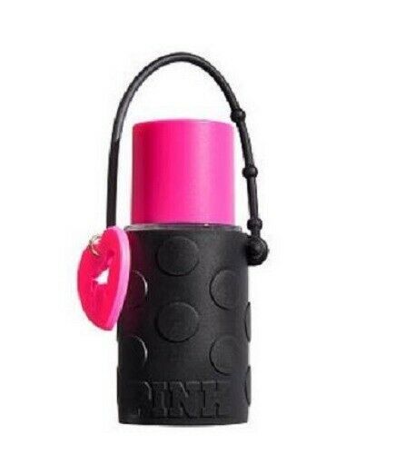 New Victorias Secret PINK Mini Spray Holder Black with Pink Heart Ornament