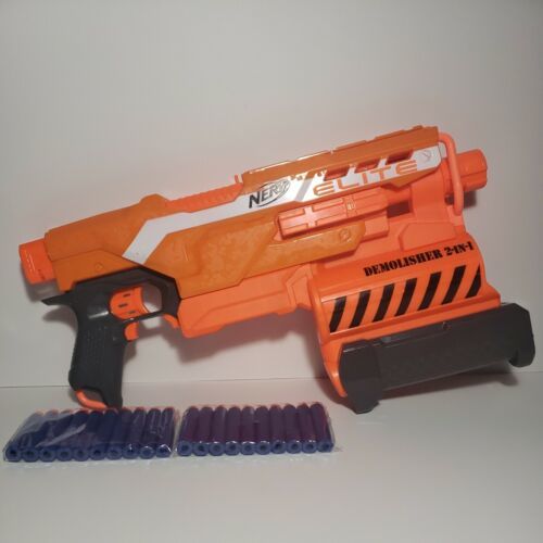 Nerf N-Strike Elite Demolisher 2 in 1 Blaster Dart Gun with 20 Darts ...