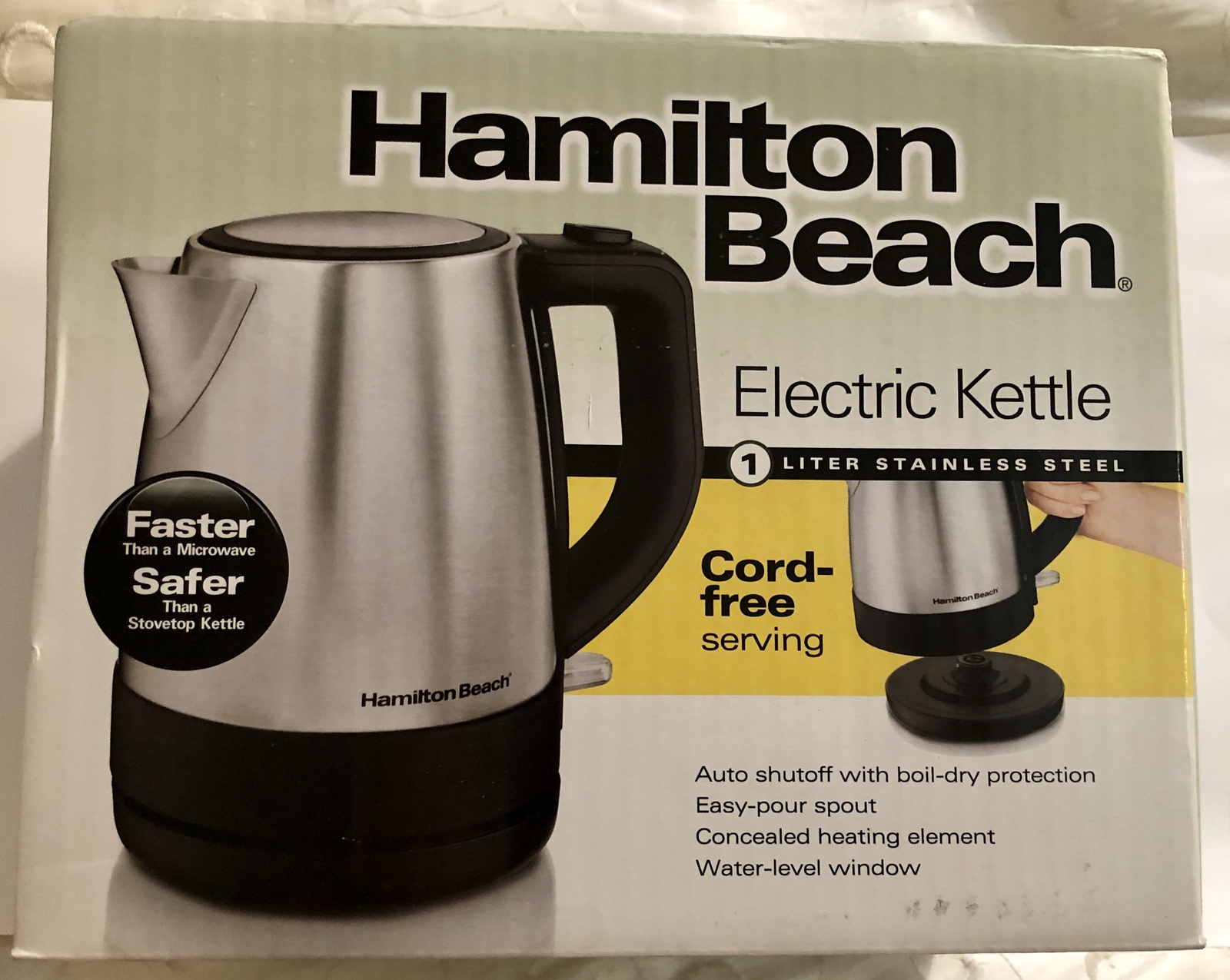 Hamilton Beach 1 Liter Stainless Steel Electric Kettle Auto Shutoff ...