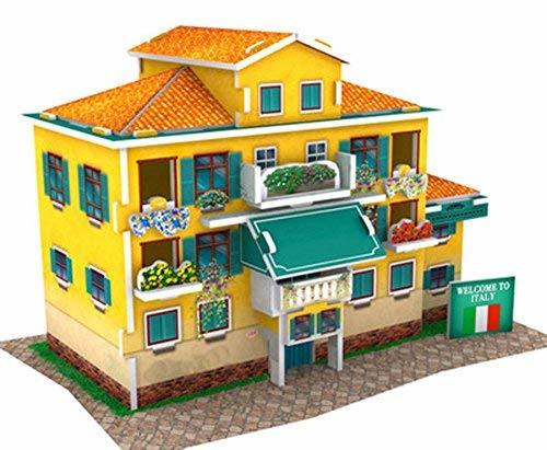 PANDA SUPERSTORE Paper Model Assembled Cabin House 3D Puzzle Toy DIY Famous Buil