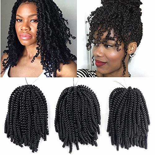 Fluffy Spring Twist Crochet Hair 8 inch Spring Twist Crochet Braids ...