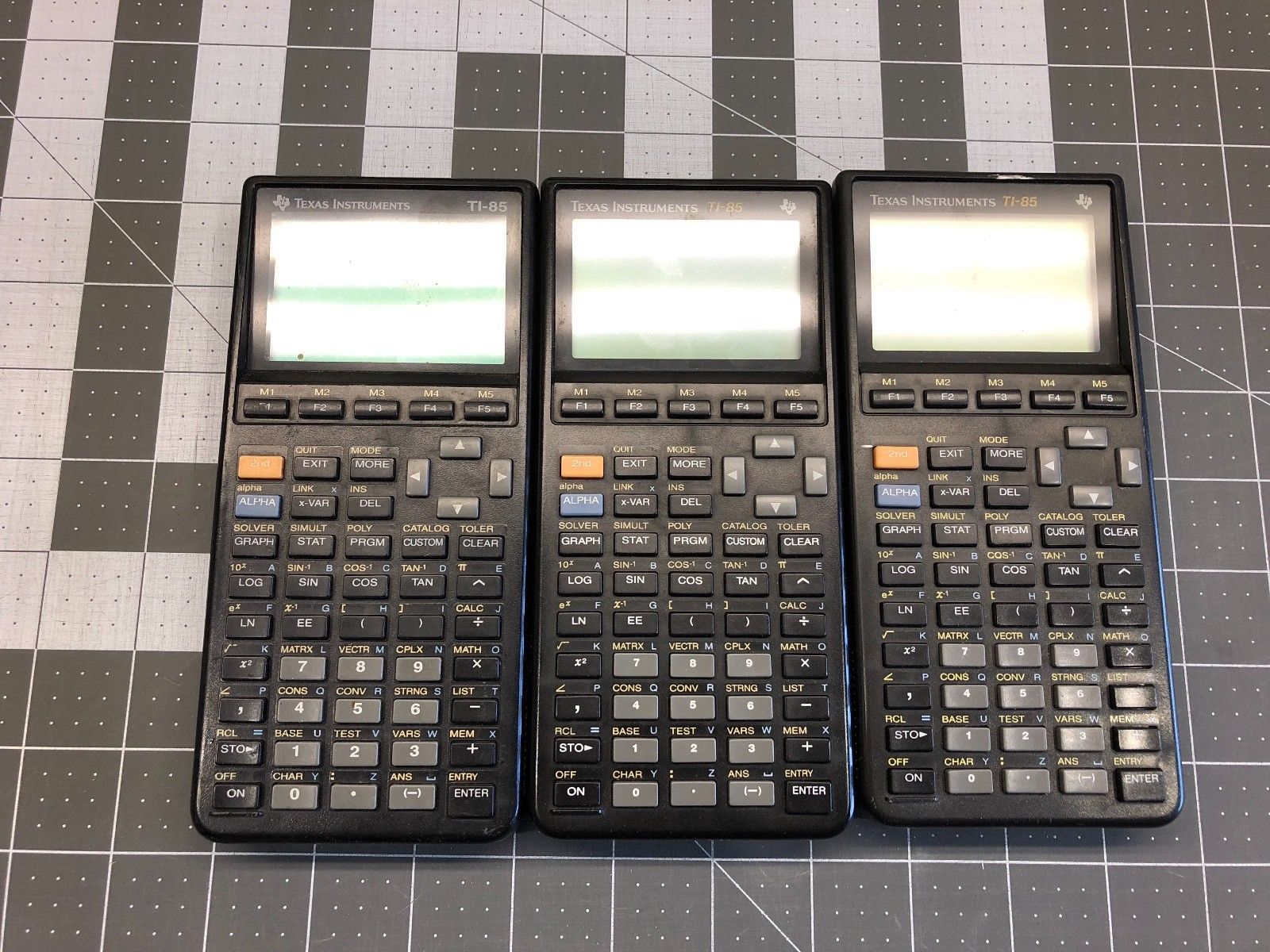 Texas Instruments TI85 Graphing Calculator LOT 3 Parts or Repair AS IS