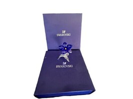 New SWAROVSKI Crystal Mini Purple SCS Gentian Flower Box Figure Figurine image 1