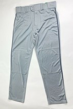 Rawlings Baseball Pant Semi Relaxed Fit Grey Navy Blue Piping Men's L PRO150P - $26.99