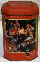Vintage 1989 Coca-Cola French Design Tin Canister 1940's Drink Coca-Cola ~ff - $9.78