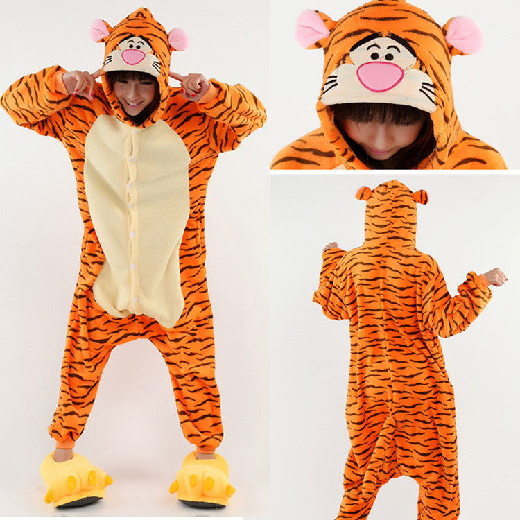 Men and women Tigger Animal Pajamas Kigurumi Adult Cosplay Costume Pajamas