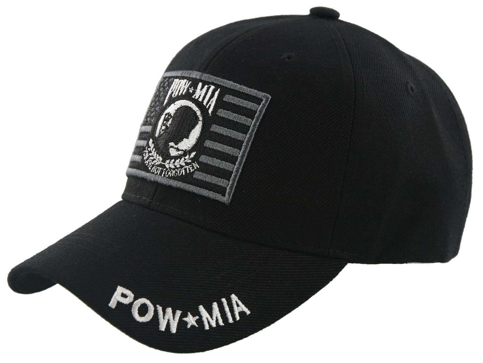 NEW! POW MIA BLACK USA FLAG CAP HAT BLACK - Men's Hats