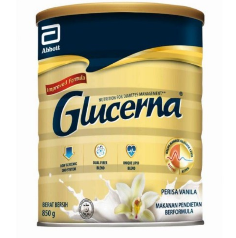 Glucerna Triple Care Diabetic Milk Powder Vanilla Flavored 850g ORIGINAL