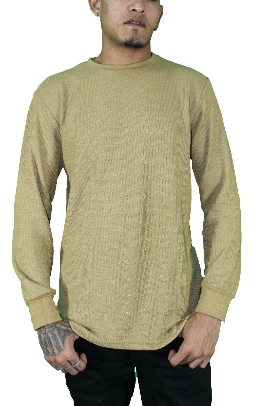 3Pack LOT Heavyweight Waffle Thermal Shirt Men