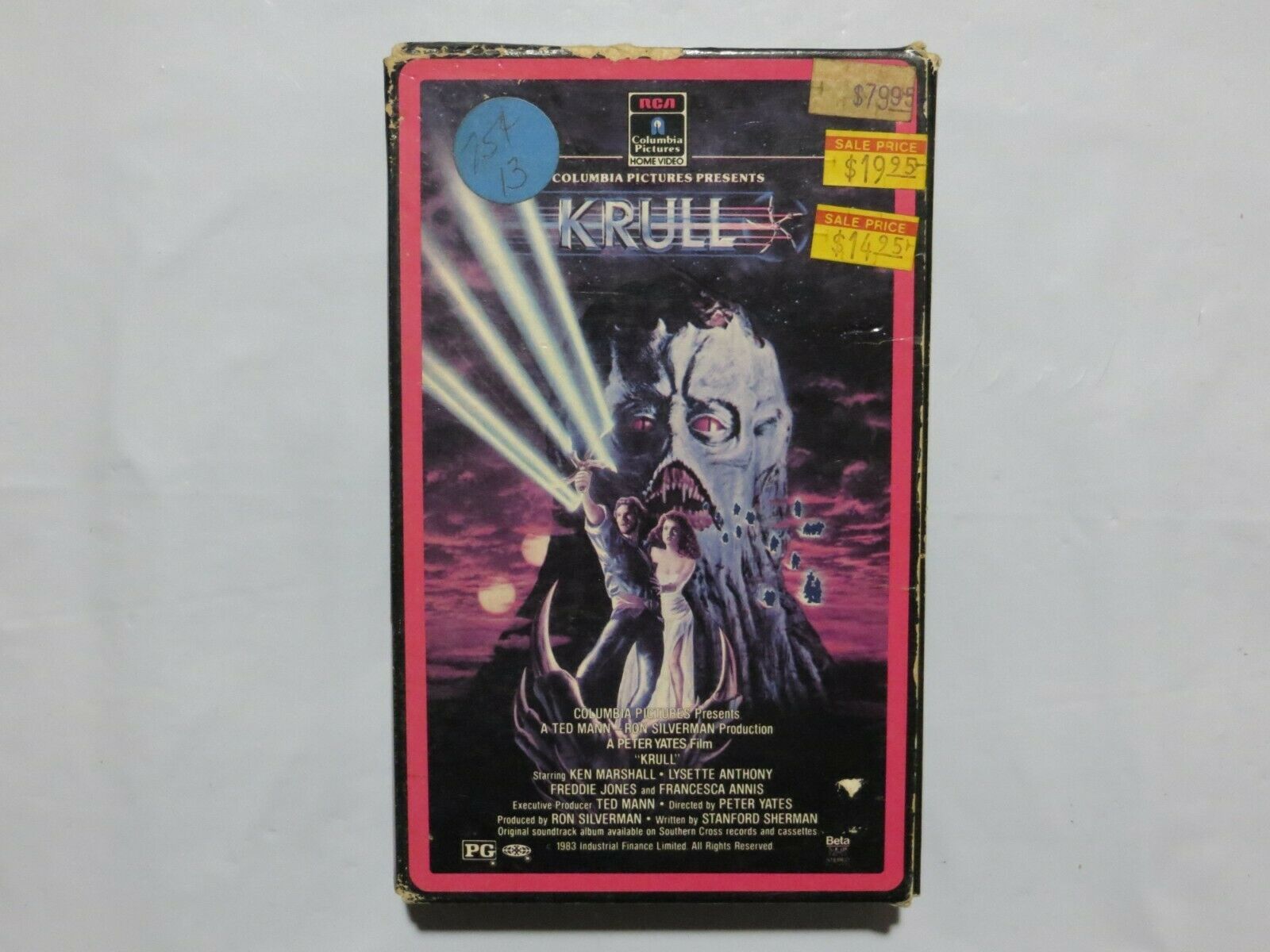 BETAMAX Tape Krull Sci-Fi Liam Neeson Cult 5 Point Curve Knife Glaive